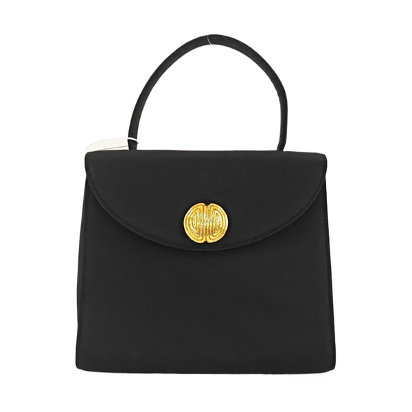 Fabric Top Handle Bag Black