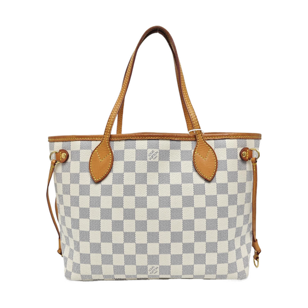 NEVERFULL PM Damier Azur Coated Canvas White