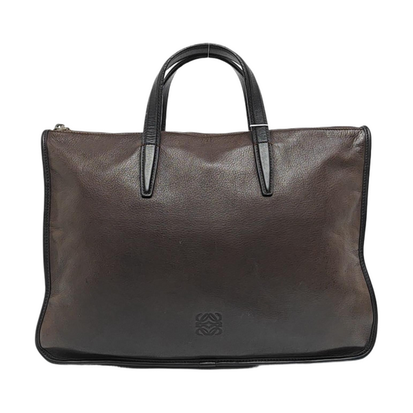 Calfskin Top Handle Bag Brown