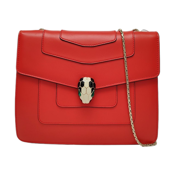 SERPENTI FOREVER Medium Calfskin Red