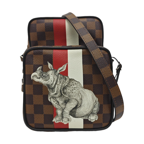AMAZON Damier Ebene Coated Canvas Brown