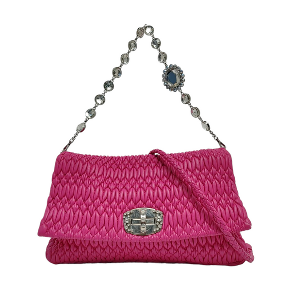 Crystal Quilted Lambskin Red