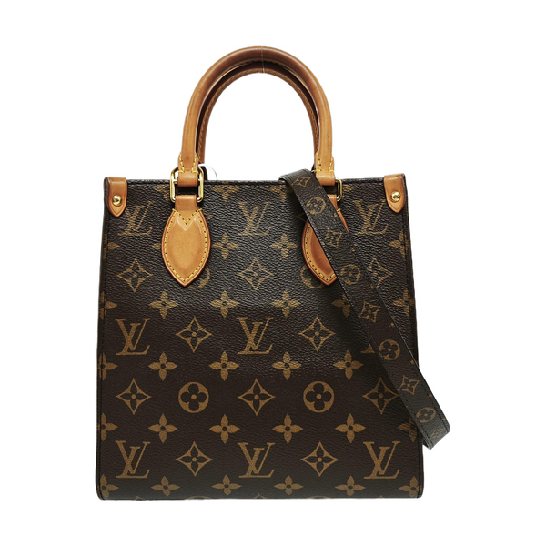 SAC PLAT BB Monogram Coated Canvas Brown