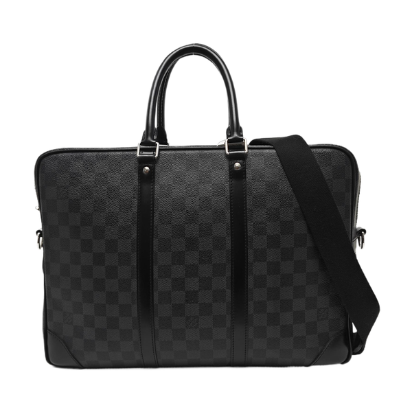 Damier Graphite Coated Canvas Shoulder Bag Gray