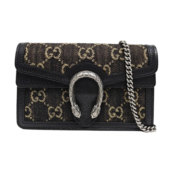 Dionysus Super Mini Monogram Denim Black