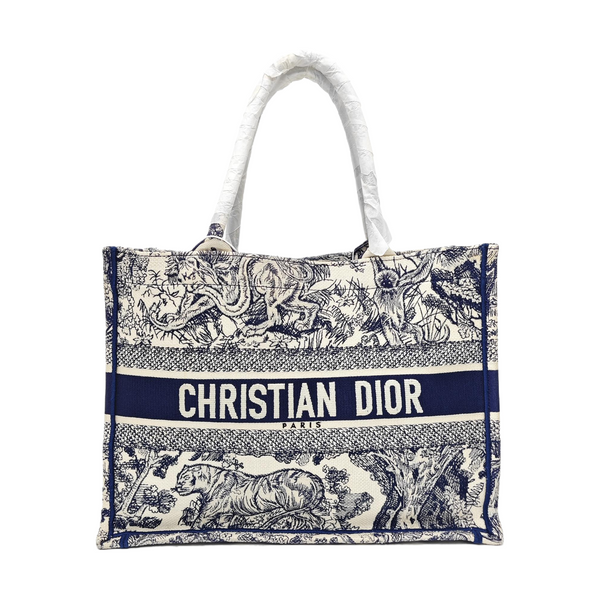 Book Tote Medium Canvas Blue