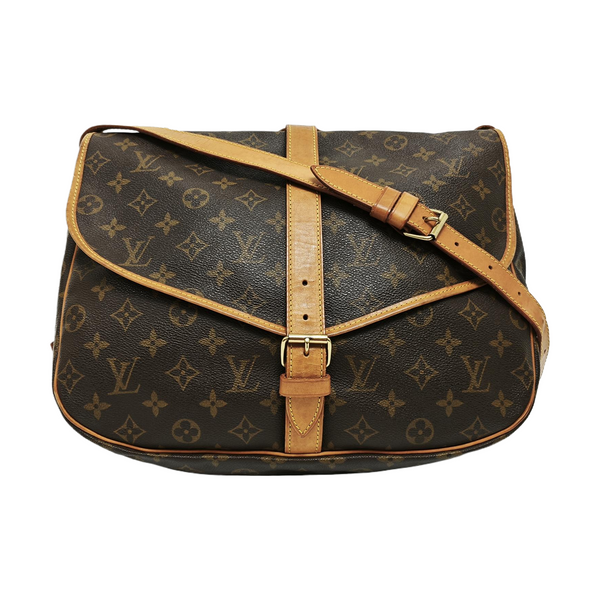 SAUMUR 35 Monogram Coated Canvas Brown