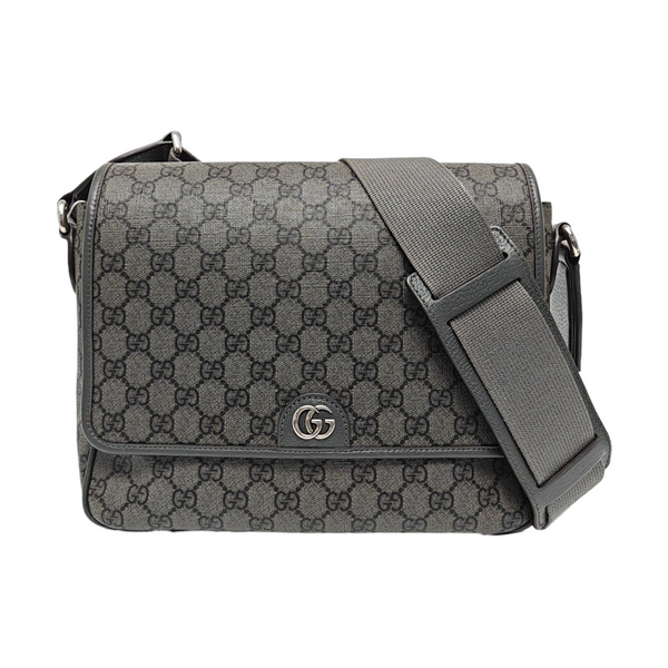 Ophidia Medium Monogram Coated Canvas Gray