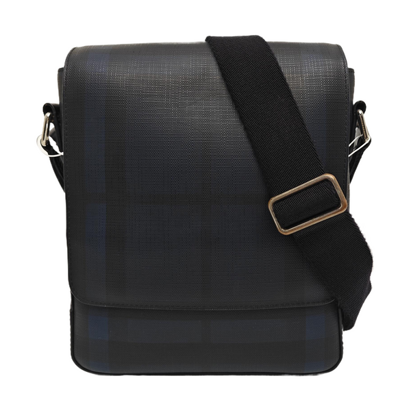 Coated Canvas Shoulder Bag Black
