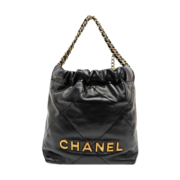 CHANEL 22 Mini Quilted Calfskin Black