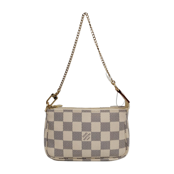 ACCESSOIRES Mini Damier Azur Coated Canvas White