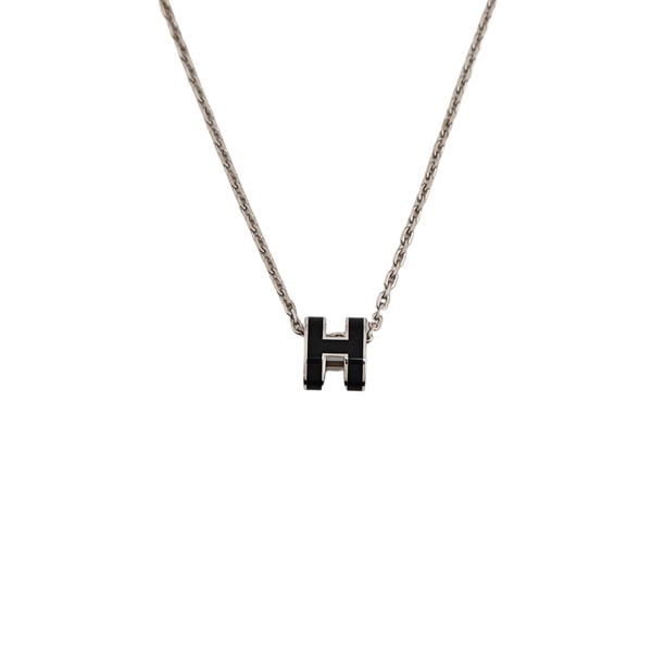 Pop H Metal Silver Necklace