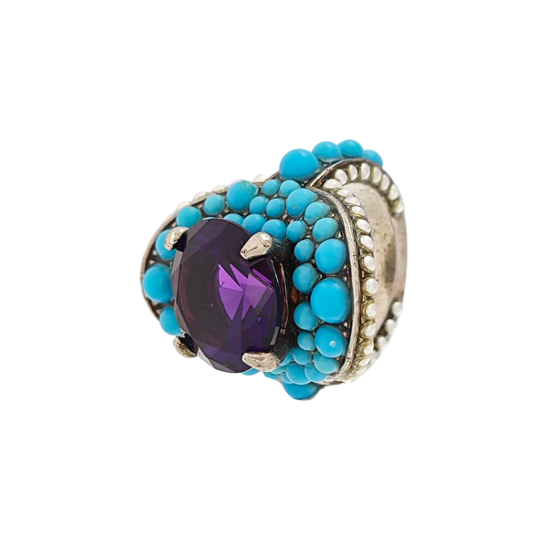 Metal Blue Ring HK 13