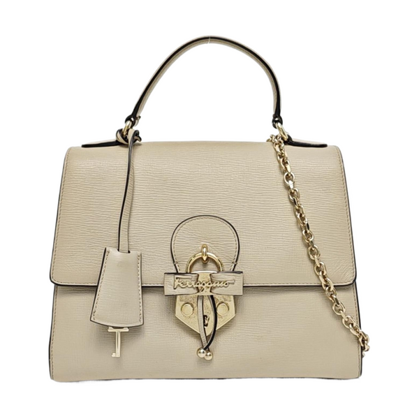 Calfskin Shoulder Bag Beige