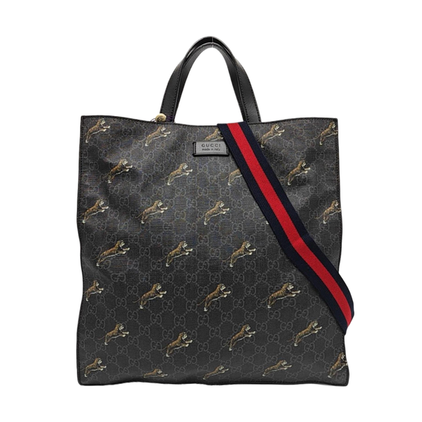 GG Supreme Monogram Coated Canvas Black