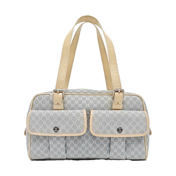 Canvas Top Handle Bag Blue