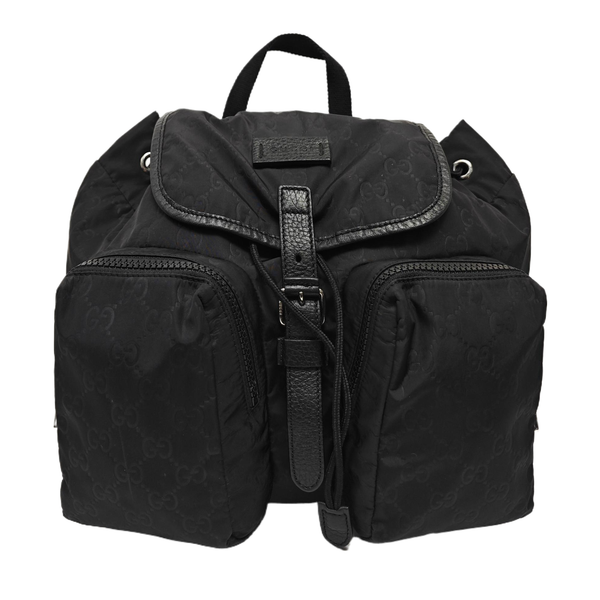Monogram Nylon Backpack Black