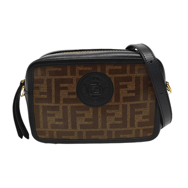 Coated Canvas Shoulder Bag Mini Brown