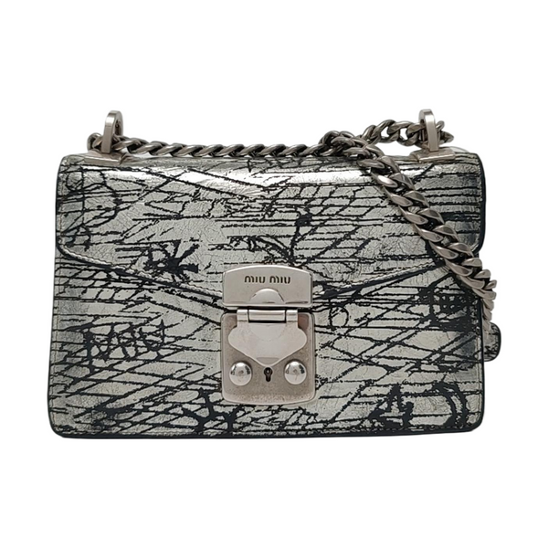 Miu Confidential Calfskin Silver