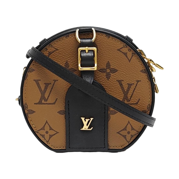 BOITE CHAPEAU Mini Monogram Coated Canvas Brown