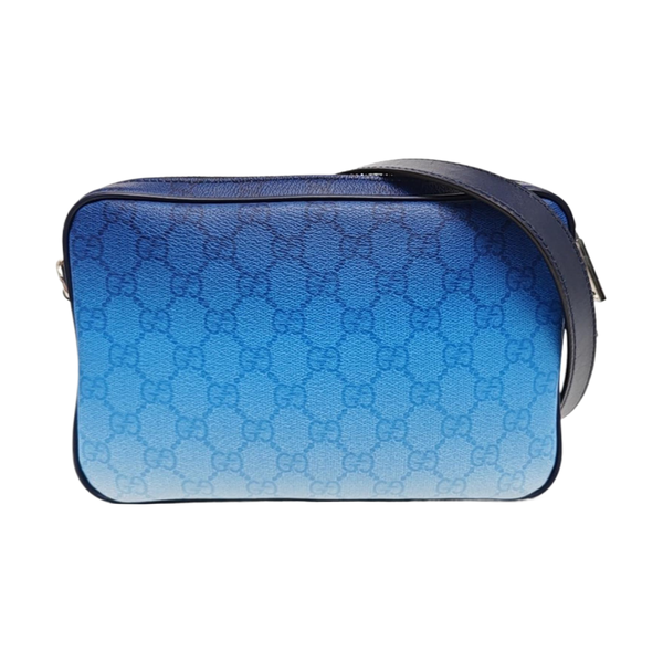Monogram Coated Canvas Crossbody Bag Small Blue