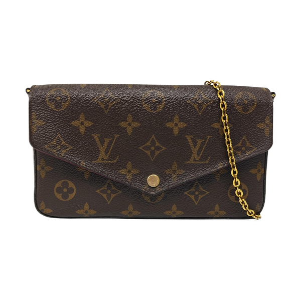Authenticated pre-owned FÉLICIE Monogram Coated Canvas Brown - Shoulder Bag at Looply