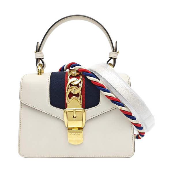 Sylvie Mini Calfskin White