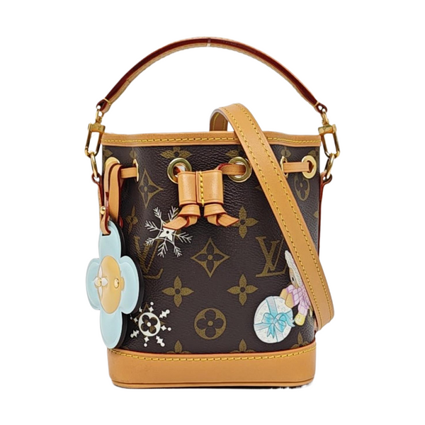 NOÉ Super Mini Monogram Coated Canvas Brown