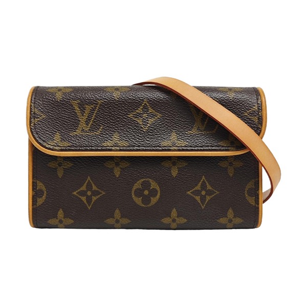 FLORENTINE Monogram Coated Canvas Brown