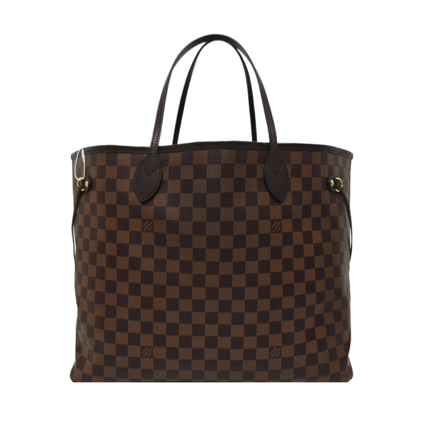 NEVERFULL GM Damier Ebene Coated Canvas Brown