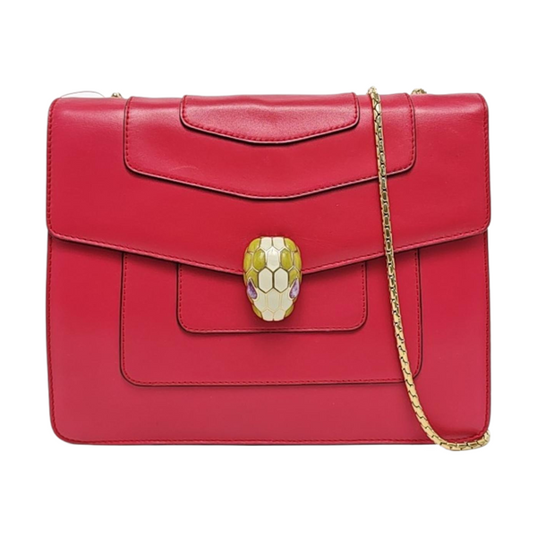 SERPENTI FOREVER Medium Quilted Calfskin Red