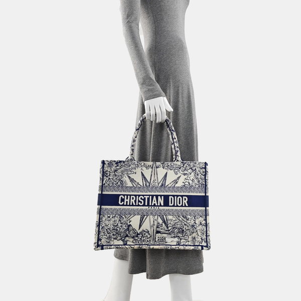 Book Tote Medium Canvas Blue