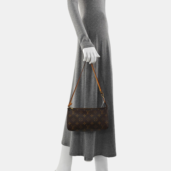 ACCESSOIRES GM Monogram Coated Canvas Brown