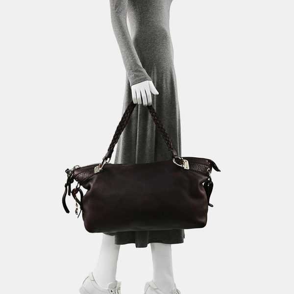 Authenticated pre-owned Bamboo 1947 Calfskin Burgundy - Tote Bag at Looply