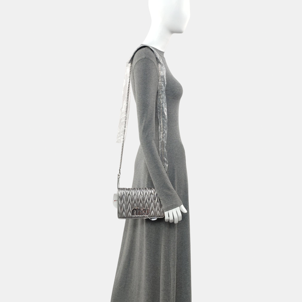 My Miu Quilted Lambskin Silver