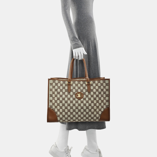Fabric Tote Bag Brown