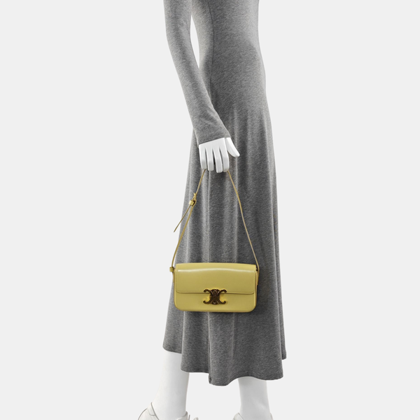 TRIOMPHE Small Calfskin Yellow