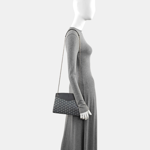 Coated Canvas Shoulder Bag Gray