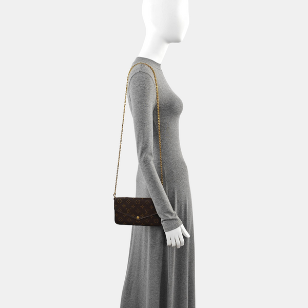 FÉLICIE Monogram Coated Canvas Brown