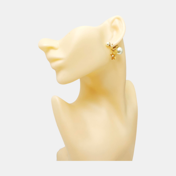 J'adior Metal White Clip On Earrings