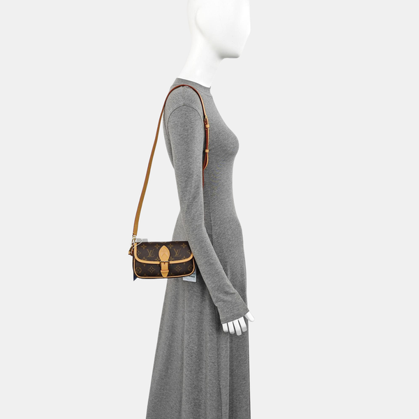 DIANE Nano Monogram Coated Canvas Brown