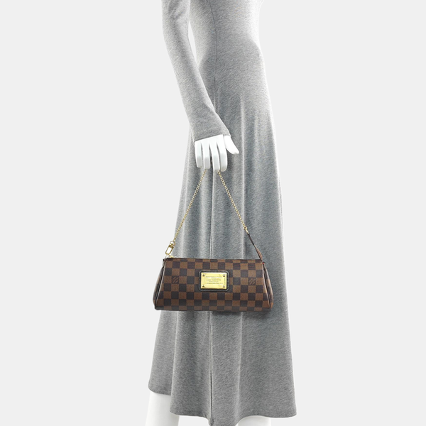 EVA Damier Ebene Coated Canvas Brown