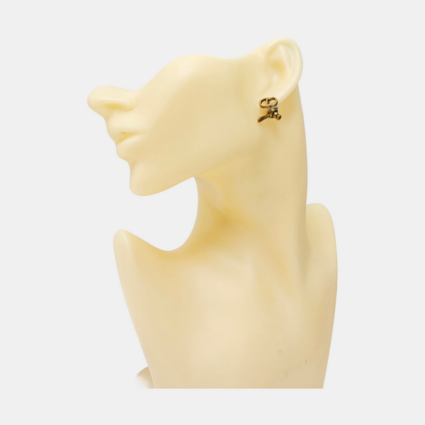 J'adior Metal Gold Stud Earrings