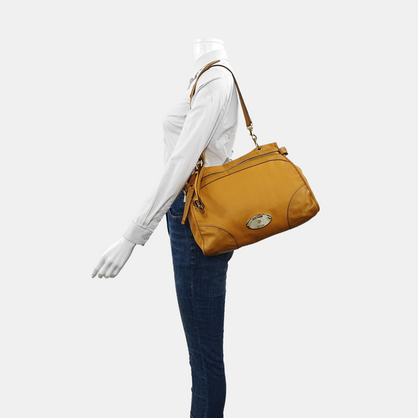 Calfskin Shoulder Bag Yellow