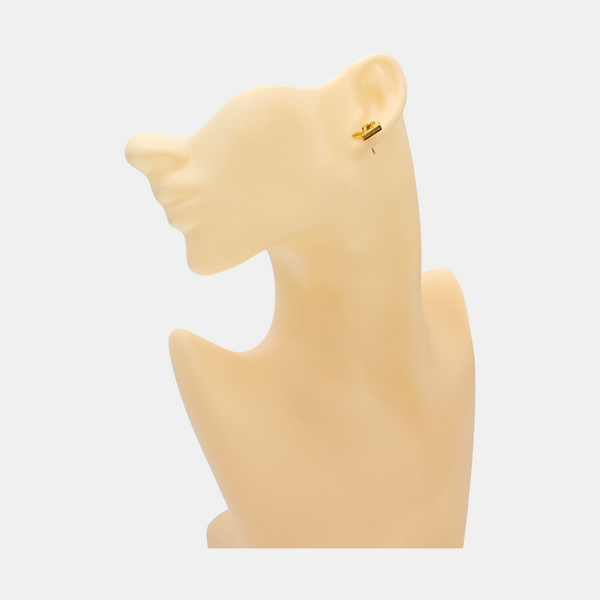 Metal Gold Stud Earrings