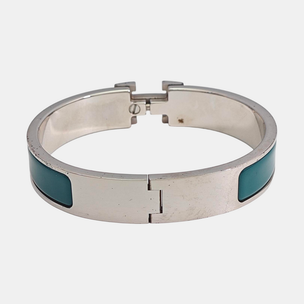 Clic H Metal Green Bangle