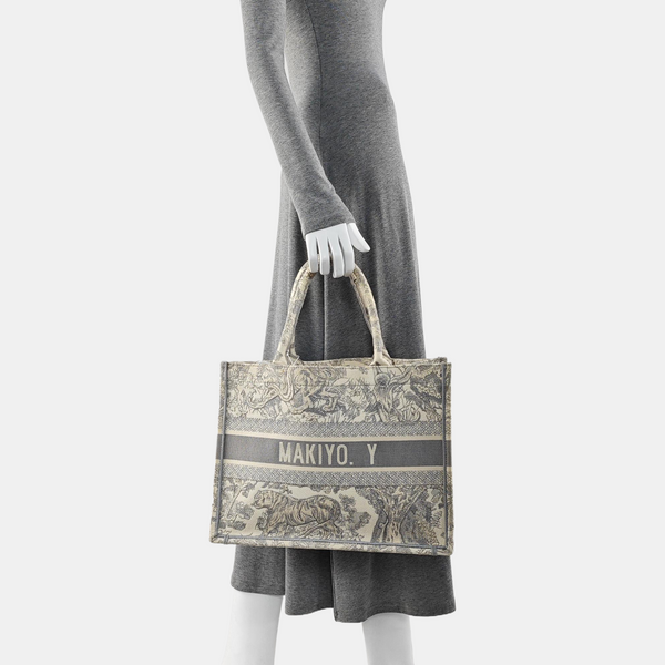 Book Tote Medium Canvas Gray
