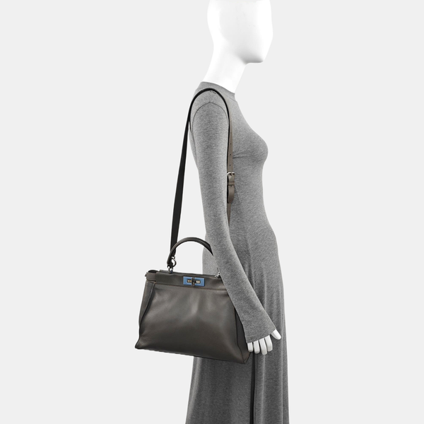 Peekaboo Medium Calfskin Gray