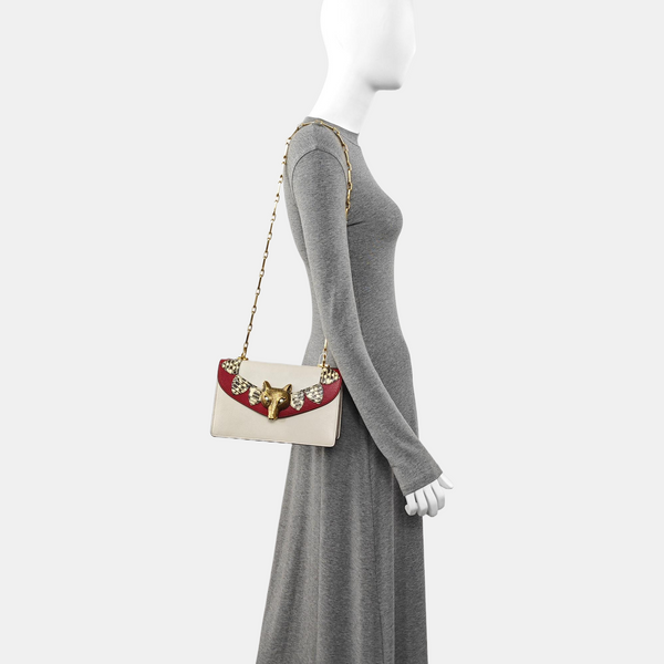 Calfskin Shoulder Bag White