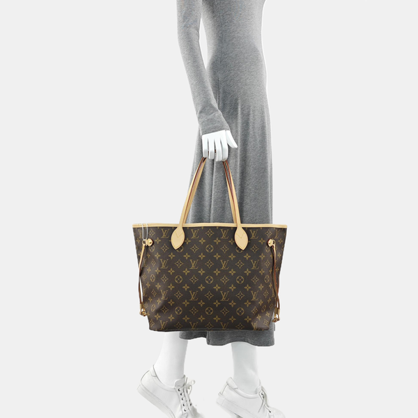 NEVERFULL MM Monogram Coated Canvas Brown